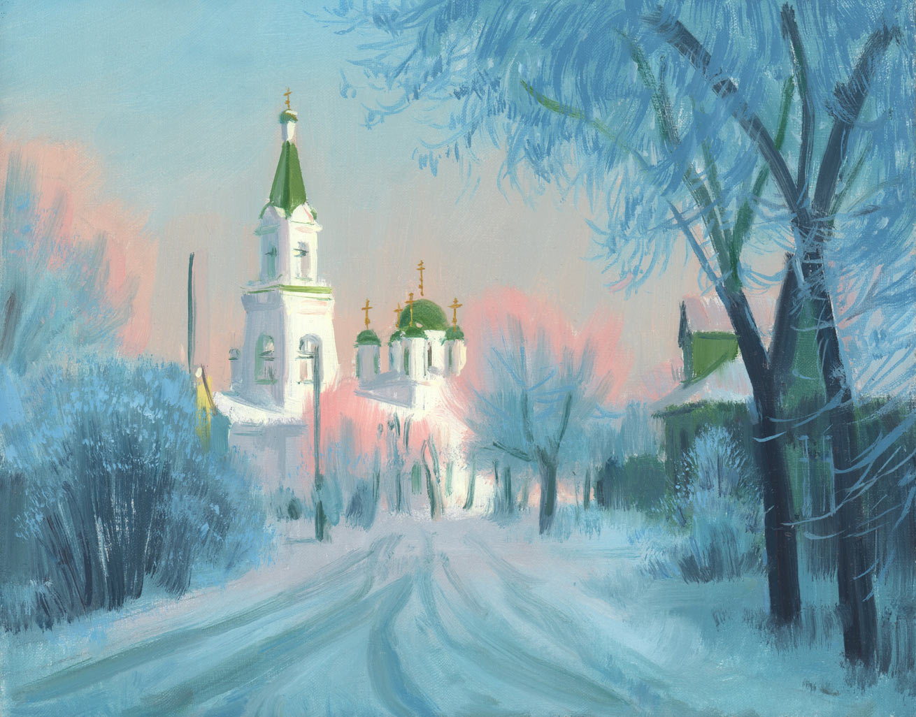 Тверь, Белая Троица — зимний городской пейзаж